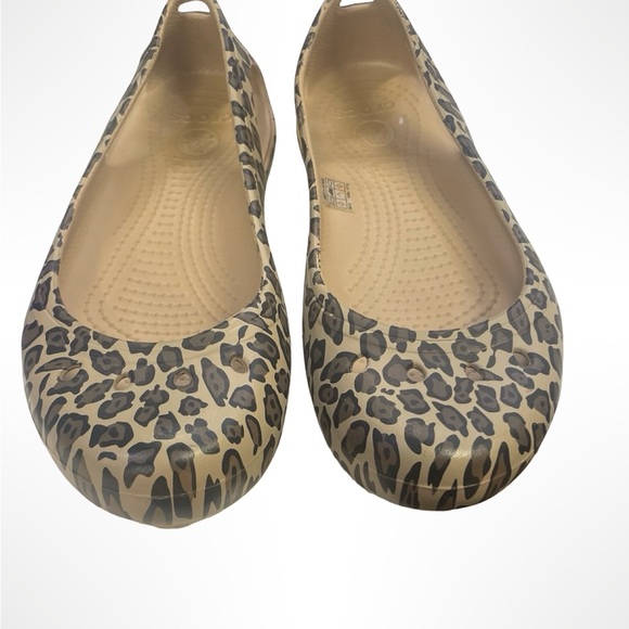 Leopard Print Women's ballet style crocs, size 7 - Picture 1 of 5